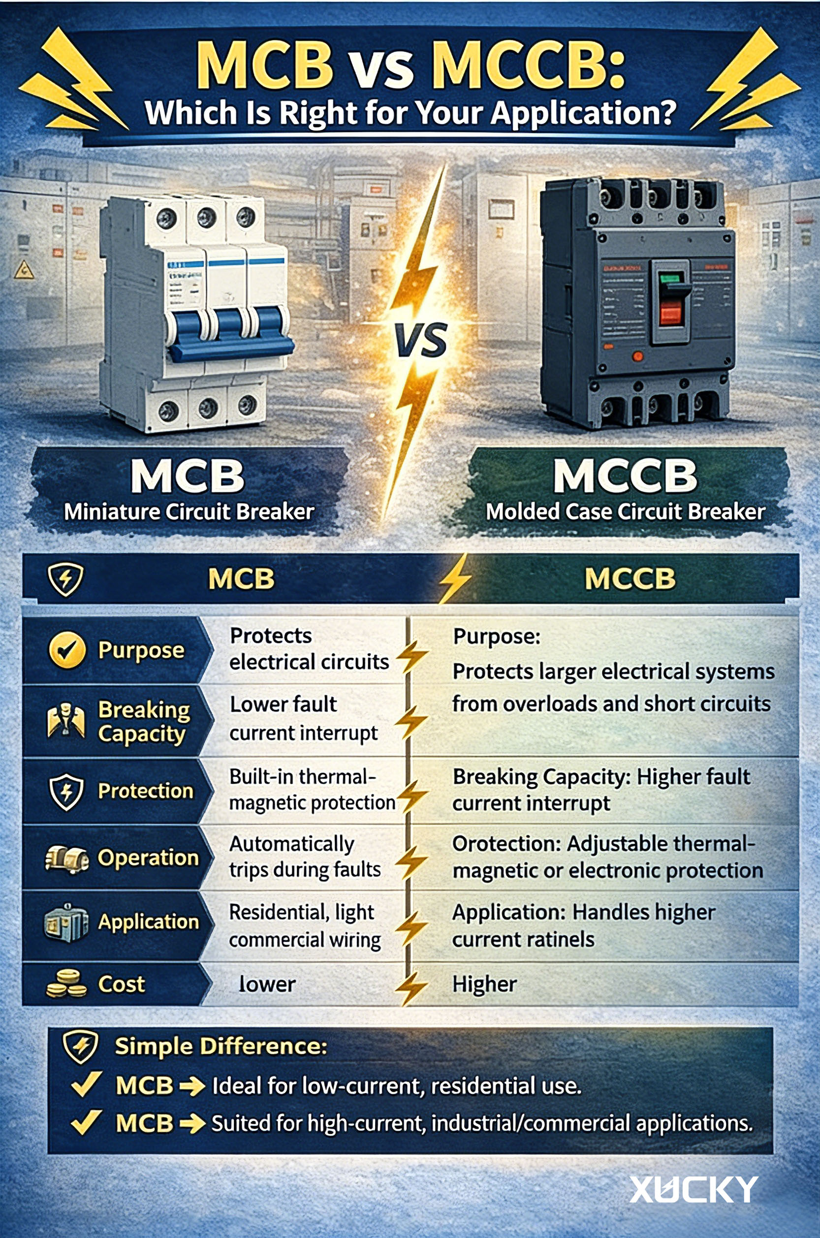 MCB vs. MCCB: Which Is Right for Your Application?
