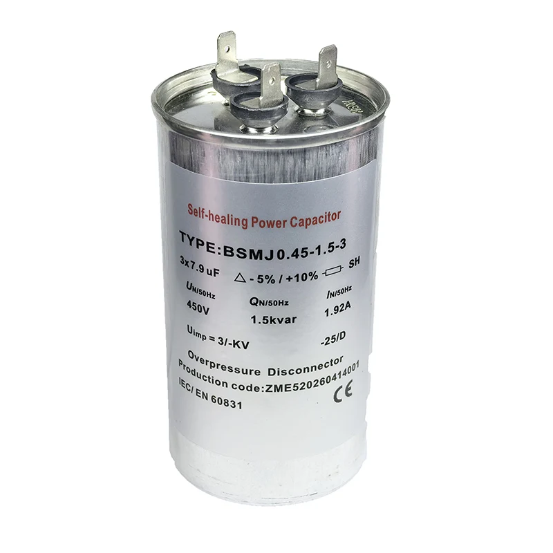 Cylinder Self Healing Shunt Power Capacitor