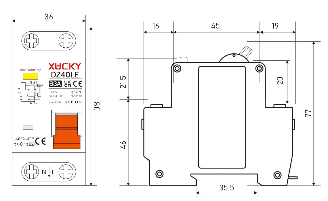 DZ40LE RCBO