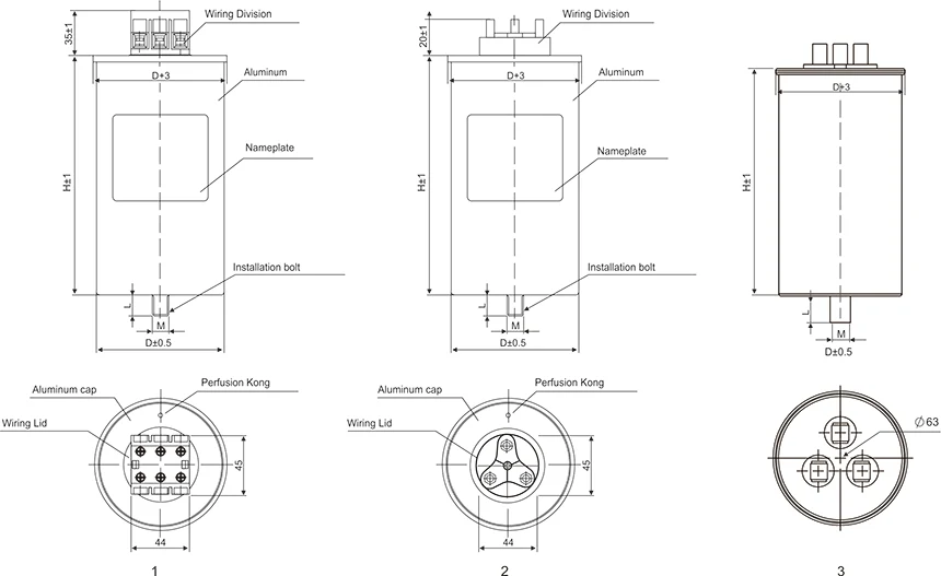 Cylinder Self Healing Shunt Power Capacitor