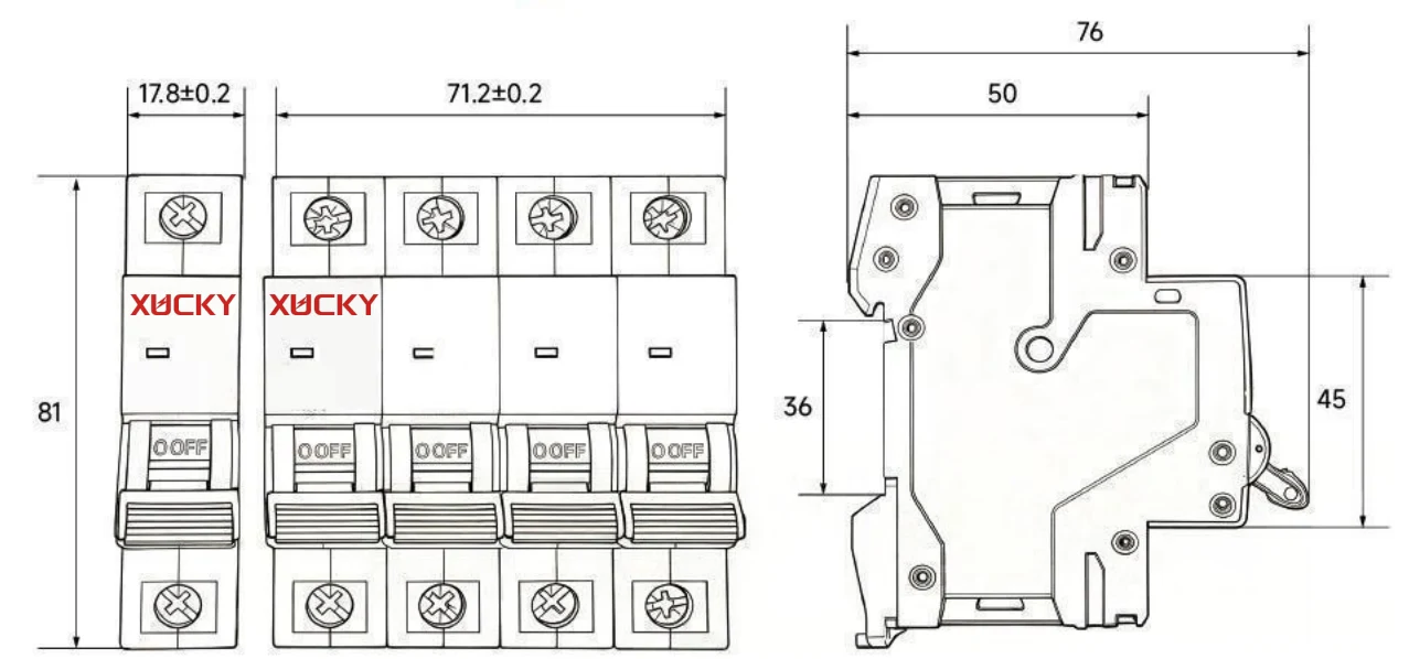 4.5kA 6kA 10kA MCB