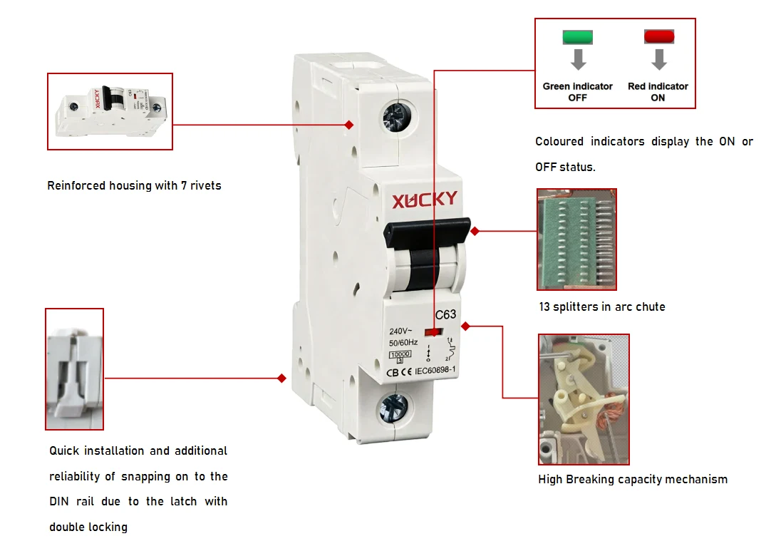 4.5kA 6kA 10kA MCB
